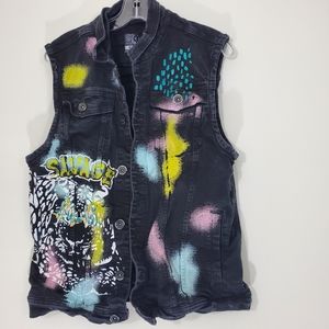 Black Pike Savage Painted Vest, Size Medium